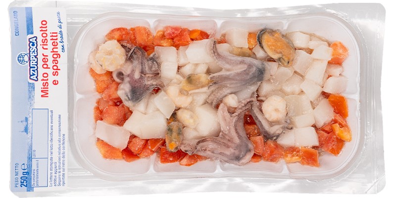 Misto per risotto e spaghetti con brodo di pesce Azurpesca